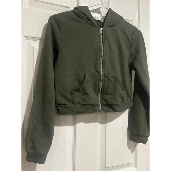 NWOT Beautees Grey Full-zip hooded Sweatshirt Jacket Sz. L-14 - Picture 4 of 7